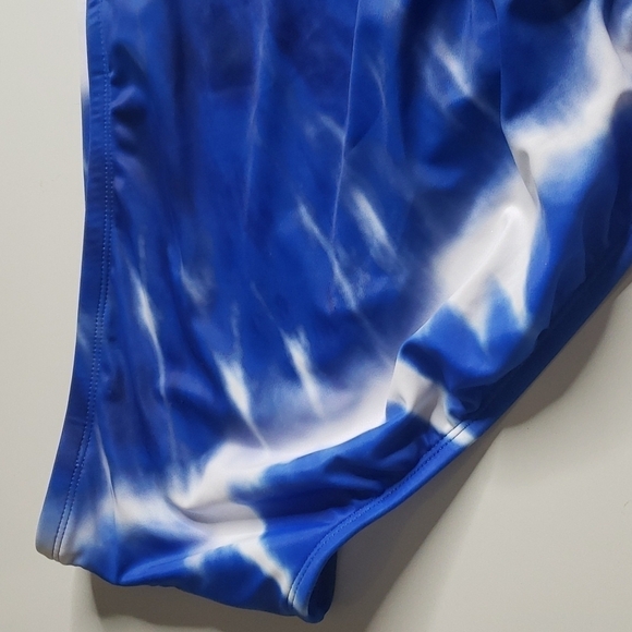 Deep Blue Tie Dye Swim Bottom - Picture 7 of 8